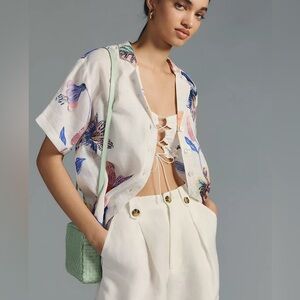 Anthropologie Sarah Gordon Linen Surf Shirt